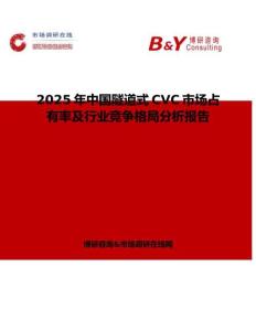 2025年中國隧道式CVC市場占有率及行業(yè)競爭格局分析報告