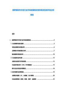 俄罗斯软件开发行业市场发展现状竞争现状投资评估分析报告