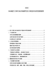 2025-2030航天衛星行業市場研究及衛星技術應用發展前景
