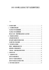 2025-2030青云志的電子表產業發展研究報告