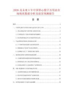 2026及未来5年中国掌心数字万用表市场现状数据分析及前景预测报告