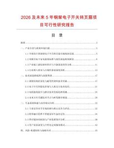 2026及未来5年钢架电子开关转页扇项目可行性研究报告