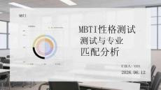 MBTI性格測試與專業匹配分析