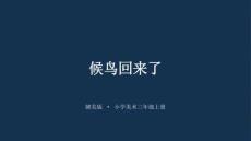 贛美版（2024）小學(xué)美術(shù)三年級(jí)上冊(cè)《候鳥(niǎo)回來(lái)了》教學(xué)課件