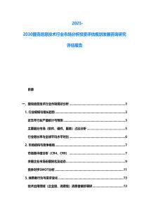 2025-2030捷克信息技術行業市場分析投資評估規劃發展咨詢研究評估報告