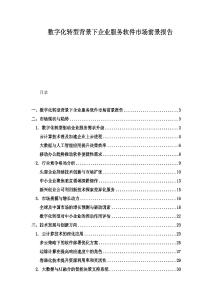 數字化轉型背景下企業服務軟件市場前景報告