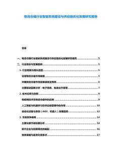 物流倉儲(chǔ)行業(yè)智能系統(tǒng)建設(shè)與供應(yīng)鏈優(yōu)化發(fā)展研究報(bào)告