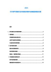 2025-2030燃?xì)庥镁咝袠I(yè)市場現(xiàn)狀調(diào)研與發(fā)展趨勢規(guī)劃文案