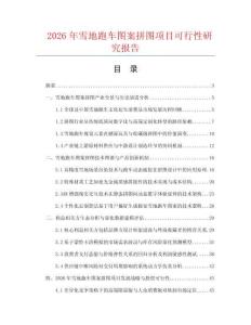 2026年雪地跑车图案拼图项目可行性研究报告