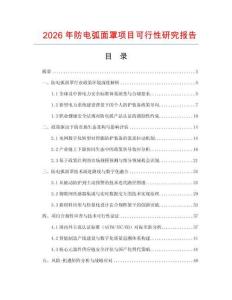 2026年防電弧面罩項目可行性研究報告