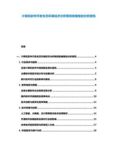 計算機軟件開發生態環境經濟分析預測發展規劃分析報告