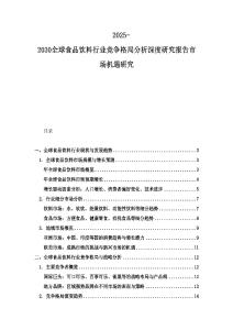 2025-2030全球食品飲料行業競爭格局分析深度研究報告市場機遇研究