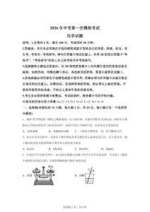2026年廣東揭陽市惠來縣中考一模化學試題（含答案）
