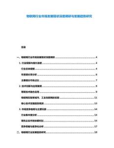 物聯網行業市場發展現狀深度調研與發展趨勢研究