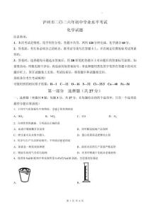 2026年四川省泸州市中考化学试卷真题打印版