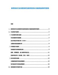 教育培訓行業(yè)深度剖析及教育信息化與融資選擇研究報告