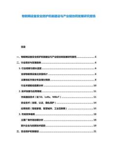 物聯網設備安全防護機制建設與產業鏈協同發展研究報告