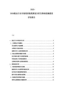 2025-2030航運行業市場現狀航線規劃分析及基礎設施建設評估報告