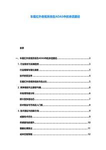 车载红外夜视系统在ADAS中的渗透路径