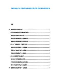 橡胶制造行业市场竞争供需动态分析及投资评估规划报告