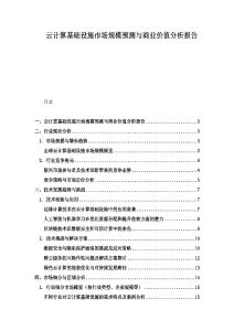云计算基础设施市场规模预测与商业价值分析报告