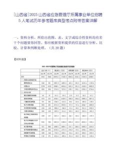 [山西省]2025山西省应急管理厅所属事业单位招聘5人笔试历年参考题库典型考点附带答案详解