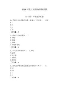 2026年電工高溫知識測試題帶答案（精練）
