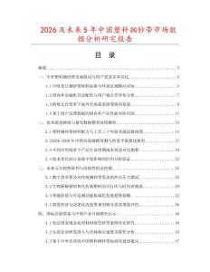 2026及未來5年中國塑料捆鈔帶市場數據分析研究報告