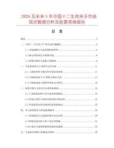2026及未來5年中國十二生肖夾子市場現(xiàn)狀數(shù)據(jù)分析及前景預(yù)測報(bào)告
