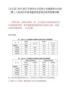 [北仑区]2025浙江宁波市北仑区院士专家服务中心招聘1人笔试历年参考题库典型考点附带答案详解