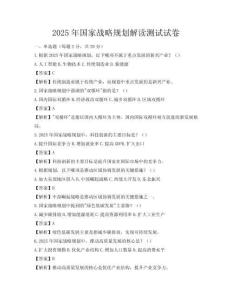 2025年国家战略规划解读测试试卷