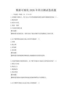 数据可视化2026年科目测试卷真题
