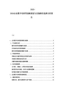 2025-2030企业数字化转型战略规划与实施路径选择分析报告