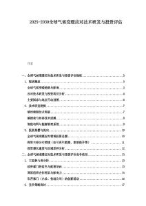 2025-2030全球气候变暖应对技术研发与投资评估