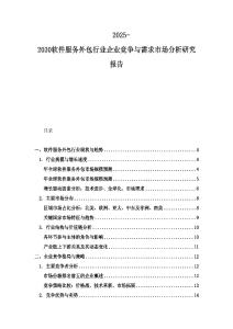 2025-2030軟件服務外包行業企業競爭與需求市場分析研究報告