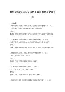 數(shù)字化2025年職場信息素養(yǎng)培訓(xùn)要點(diǎn)試題真題