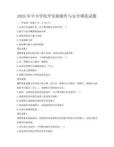 2025年中小學化學實驗操作與安全規范試題