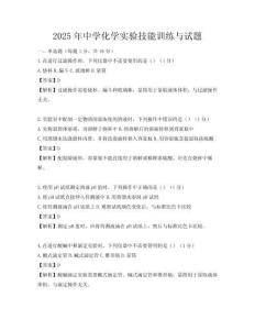2025年中学化学实验技能训练与试题
