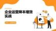企业运营降本增效实战