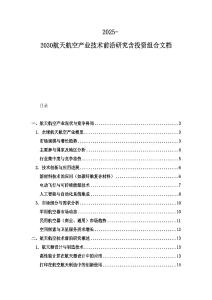 2025-2030航天航空产业技术前沿研究含投资组合文档
