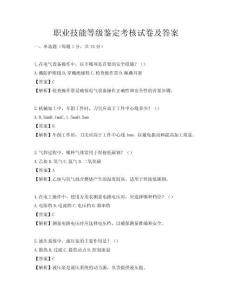 职业技能等级鉴定考核试卷及答案