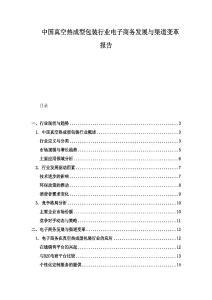 中国真空热成型包装行业电子商务发展与渠道变革报告