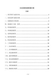 企业客服场景配置方案