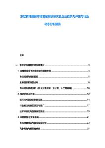 东欧软件服务市场发展现状研究及企业竞争力评估与行业动态分析报告