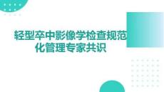 輕型卒中影像學檢查規范化管理專家共識