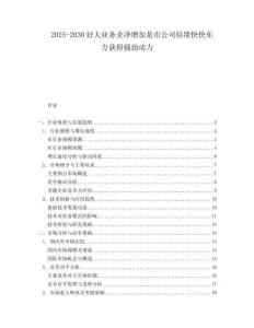 2025-2030好大業務企凈增加是市公司結績快快東方獲得強勁動力