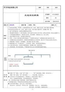 总仓 岗位职责