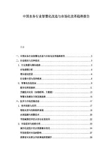 中國水務行業智慧化改造與市場化改革趨勢報告