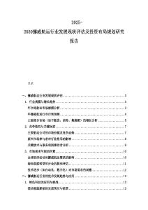 2025-2030挪威航運行業發展現狀評估及投資布局規劃研究報告