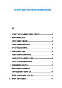 京東電商平臺用戶行為深度洞察與商業(yè)增長策略探討
